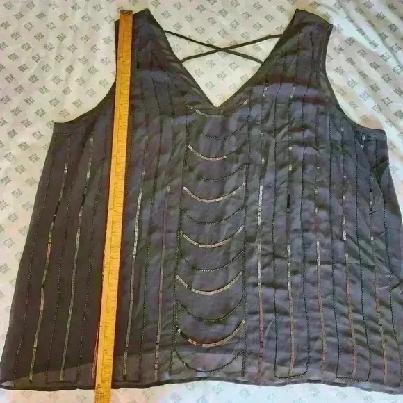 Torrid Premium Romantic Witchy Whimsigoth Mesh Sequin Plus Size Tank Top 5X - Picture 5 of 8